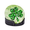 Funny Coasters for Drinks with Holder St Patrick's Day Shamrocks