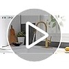 Brushed Gold Kitchen Faucet, Single Handle Gold Kitchen Sink Faucet
