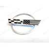 AUTO 1PC Chrome Black Rear Gas Lid Cross US Flags