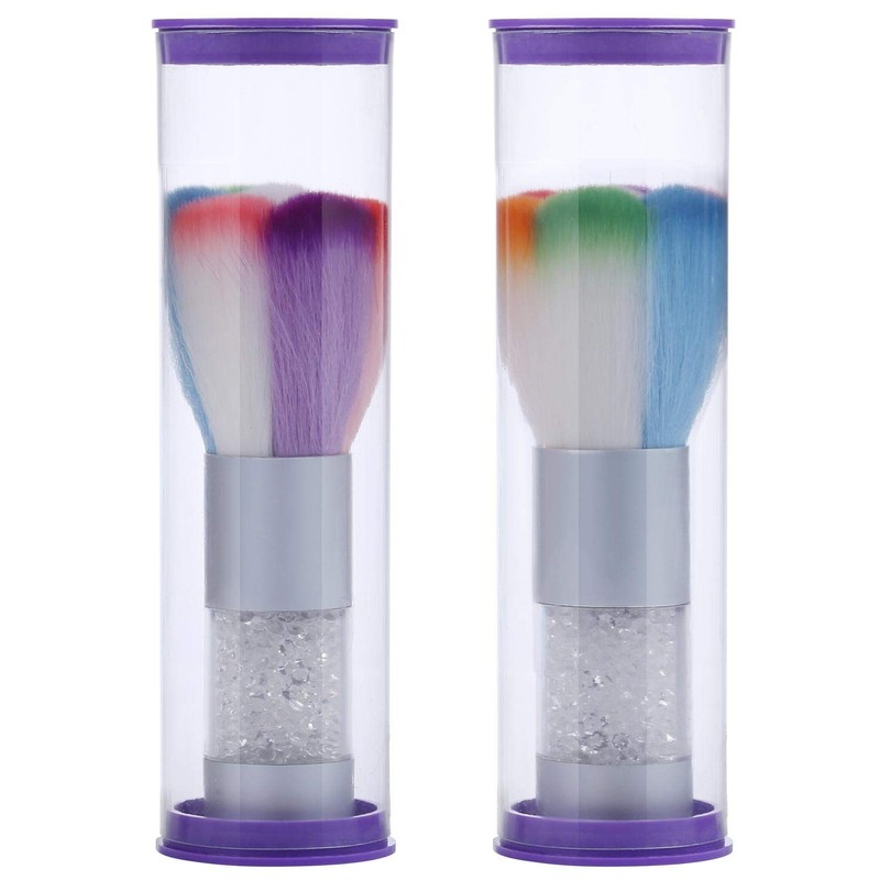 2 cepillos de uñas para uñas de gel acrílico UV