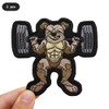 2 Pcs Fun Fitness Embroidered Appliques Patch with Hook and