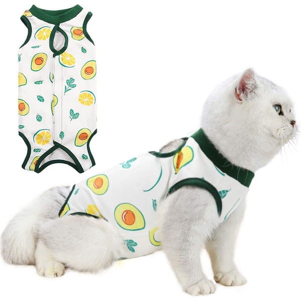 Cat Professional Surgery Recovery Suit, E-Collar Alternative, Cotton Breathable Cat