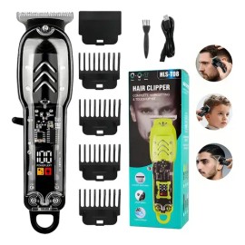 Máquina Zq-01 Kit Cortadora De Pelo Y Barba Negro