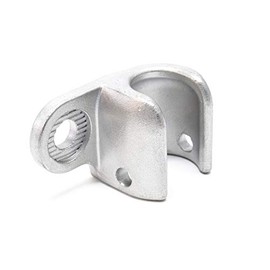 Wiltec Axle Coupling Silver 70 x 40 x 45 mm for Bicycle Trailer, Towing Hitch for Transport Trailer, Bicycle, Recumbent Bike and Pedelec