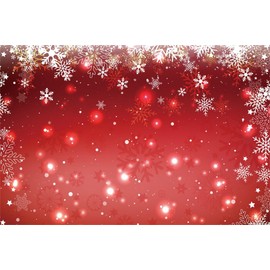 AOFOTO 5x3ft Falling Snowflake Winter Bokeh Red Christmas Backdrop Ice Snow Winter Wonderland Background Happy New Year Party Decor Banner Newborn Kid Birthday Baby Shower Portrait Photobooth Props