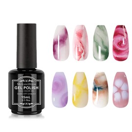 Meitawilltion 15ml Nail Blooming Gel,Clear Soak Off UV LED Blossom Gel Polish for for Spreading Effect, Marble, Floral Print Nail Art Design Manicure Nail Salon DIY At Home