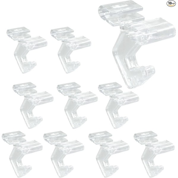 NoBrand Clear Drop Ceiling Hooks, 10Pcs Acrylic Ceiling Hanger Track