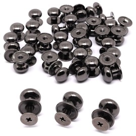 BUXIMN Mini Drawer Pulls, Small Knobs for Jewelry Box, Metal Round Mini Knobs Handles Diameter 0.37inch for Jewelry Case, Wood Case, Drawer, Cabinets, Closet, Cupboard (36pcs, Black)