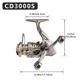 Big Game Surf Spinning Fishing Reel 8000/12000,20KG Drag Power Backlash-Free Bearings,Metal Reel Seat,Zinc Alloy Gear for Saltwater Inshore and Offshore Fishing (HT-CD-3000S)