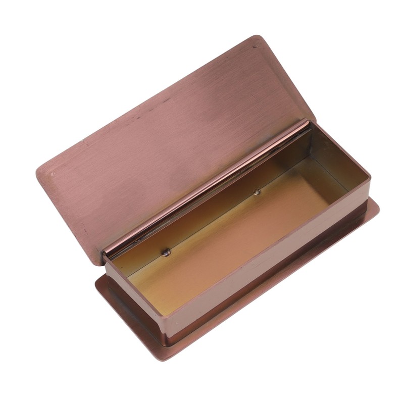 Toothpick Holder Stainless Steel Rectangular Toothpick Holder with Lid for