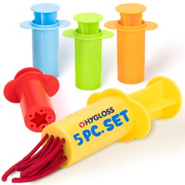 5-Piece Dough Extruder Set for Kids – Fun Shape Makers for Dough, Craft Clay, and More – Creative Tools for Arts & Craft Activities