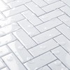 FunStick 15-Sheet White Peel and Stick Backsplash Tiles for Kitchen