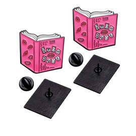 QTAOEIONG Burn Book Enamel Brooch 2 Pcs Badge Lapel Pin for Men Women