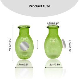 Pack of 4 Cat Whiskers Holder, Small Vase Magnets for Refrigerator, Plant Holder, Storage Collection, DIY Ornament, Home Decoration for Keepsakes, Dried Flowers, Vase Magnets for Fridge