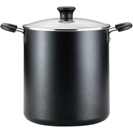T-fal Specialty Nonstick Stockpot With Lid 12 Quart, Oven Broiler Safe 350F, Stay-Cool Handles, Kitchen, Cookware, Pots and Pans, Stock Pot, Soup Pot, Cooking Pot, Dishwasher Safe, Black