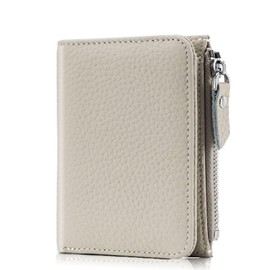 Noaivoky Women's Compact Mini Wallet, Bifold, white (off-white)