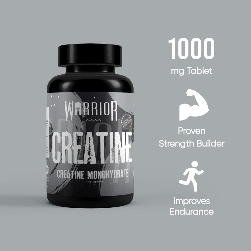 Warrior Creatine Monohydrate Tablets – 3000mg Per Serving – Supplement