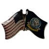 USA & Navy Ship Wavy Flags Motorcycle Hat Cap Lapel