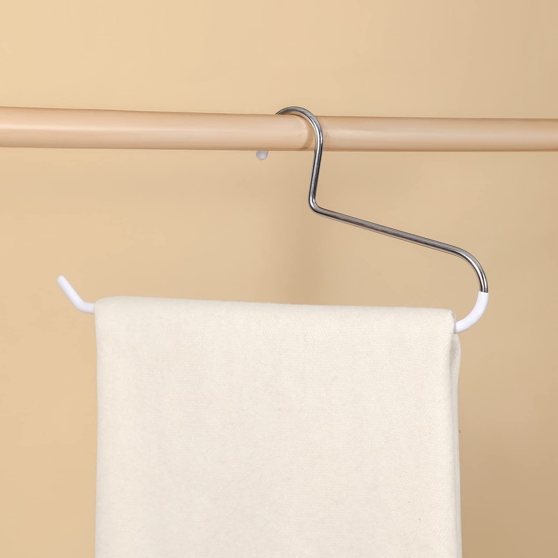 VASLIM 8 Pack Blanket Hangers Heavy Duty Black Vinyl Coated