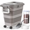 Collapsible Dog Food Container for 10-25 lbs, Airtight Storage Bin