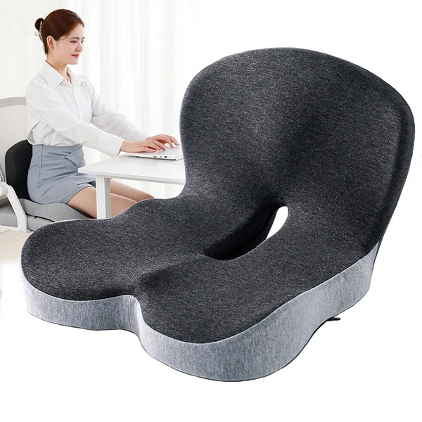 Memory Foam L-Shaped Integrated Seat Cushions, Ergonomic Memory Foam Non
