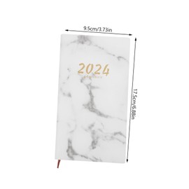 Gadpiparty Efficient Planner Notepad Weekly Schedule To Do List Organizer Multifunctional Management Book for Work Study with Bookmark White Cover