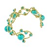 AeraVida Elegant Princess Jasmine Inspired Open Swirl Simulated Blue Turquoise