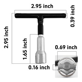 esahpss Wing Nut Tool,Heavy-Duty Portable Wing Nut Tool with T-Handle, Manual Installation, Tightening & Release for Eye Screws & Screw-in Hooks, Metal Wing Nut Driver