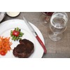 Fortessa Provencal Serrated Steak Knife, 9.25-Inch, Red Handle, Set of