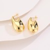 14K Gold Plated Teardrop Chunky Hoop Earrings | Minimalist Lightweight