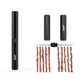 Tubeless Tire Repair Kit with Plugs，Black Tire Plug Kit，Portable Bike Tools，Flat Tire/Puncture Repair Kit，Tubeless Bike Tire Emergency Repair Kit, Easy to Use