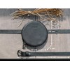 skaard Round Flat Bum Bag, Genuine Leather, Black, Removable Belt,