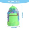 Yharnamite Beach Toy Backpacks, Foldable Mesh Drawstring Backpack Portable Large