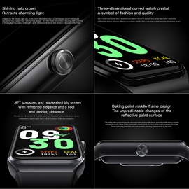 Fitness Tracker 1.47’’ Full Touchscreen Activity Tracker with Heart Rate Blood Oxygen Blood Pressure Sleep Monitor Step Calorie Counter Pedometer Smartwatches for Android and iOS Women Men (Purple)