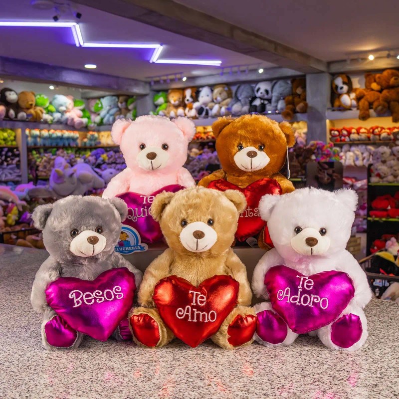 Oso Osito Clásico De San Valentín Corazón Pelucheria
