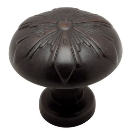 Cosmas 5 Pack 7682ORB Oil Rubbed Bronze Cabinet Hardware Knob - 1-3/16" Diameter