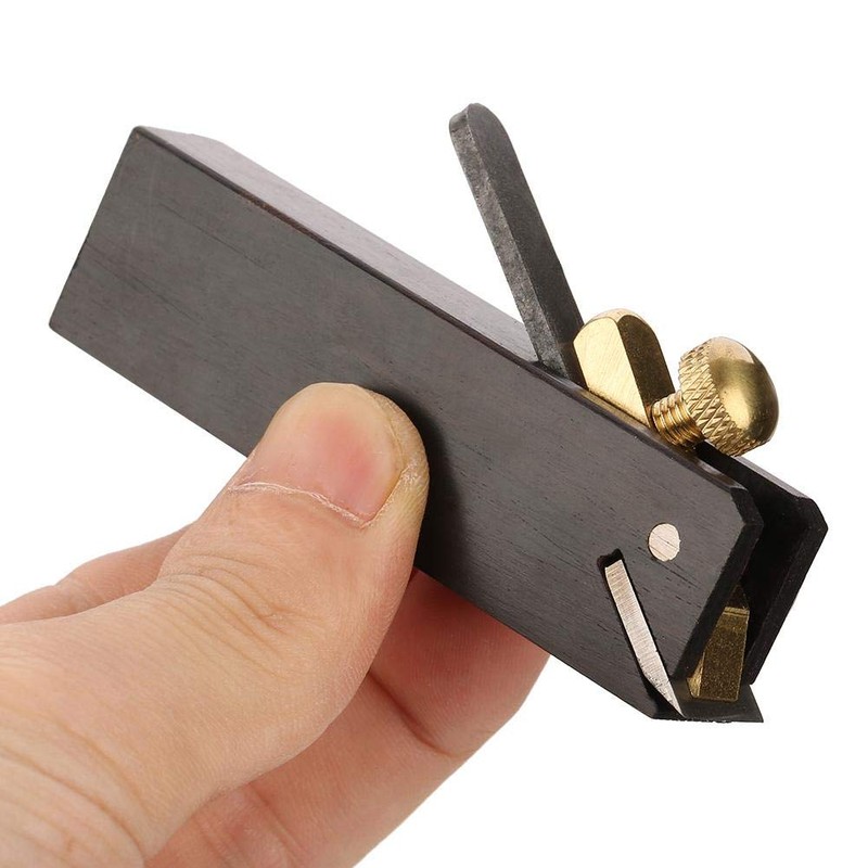 Wood Plane, Ebony Mini DIY Cable-line Woodworking Plane Carpenter Wood