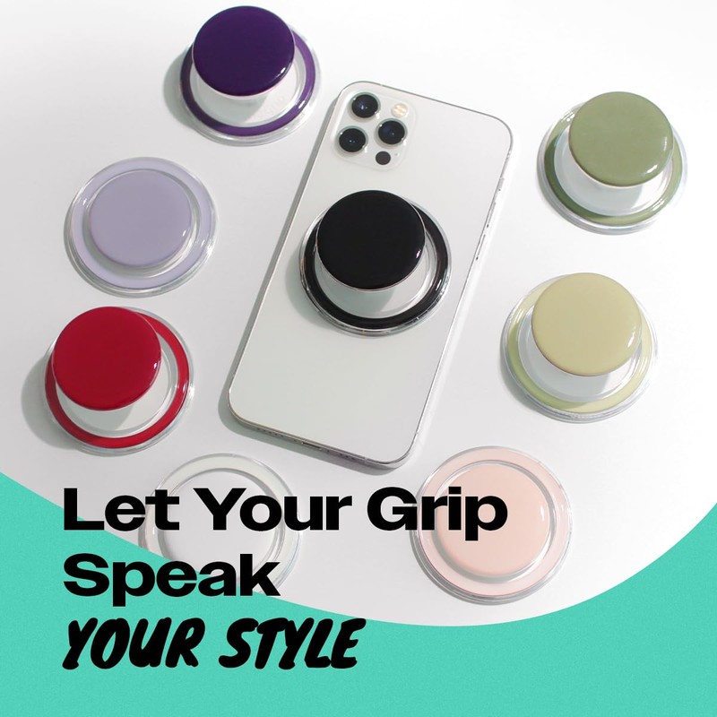 OnTheGrip Cute Solid Macaron Color Round Shape Collapsible Mobile Phone