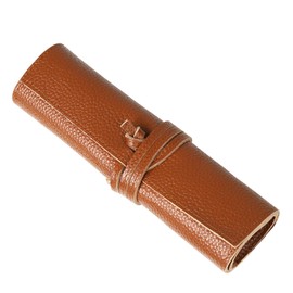 [ATELIER WEISS] Genuine Leather Roll Pen Case, Braun, Casual
