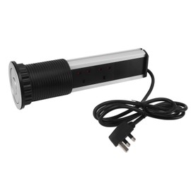 Pop Up Outlet Socket Recessed Retractable Power Strip Charging Station with 3 Ports and 2 USB