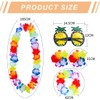 HBell 14pcs Hawaiian Leis Pineapple Sunglasses Set,Hawaiian Garland Fancy Dress