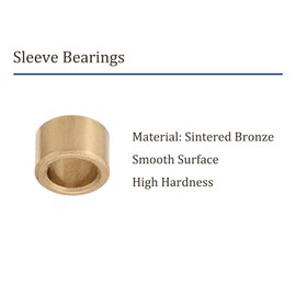 Kozelo 6pcs Sleeve Bearings [8x12x8mm] Sintered Bronze Self Lubricating Bushing for Electrical Equipment Machine Tools