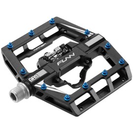 Funn Mamba MTB Clipless Pedals, Single Sided Clip, SPD Cleats (Black)