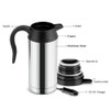 Kadryxon Car Kettle Stainless Steel 12 V Travel Kettle 650
