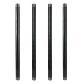 GeilSpace 3/4" × 28" Heavy Duty Pre-Cut Grey Metal Pipe, Industrial Steel Fits Standard 3/4 Inch Threaded Pipes and Fittings - Vintage DIY Industrial Shelving (3/4" × 28", Grey)