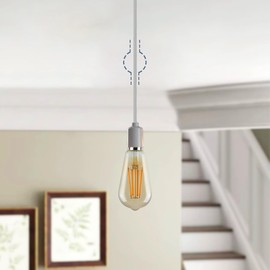 LEDSone 3 Core Round 5 Meter Black Fabric Braided Flex Lighting Cable, Vintage Electrical Cable Wire Flexible Fabric Wire Light Flex Cable DIY Electrical Wire for Lamps, Flex Cable for Appliances