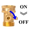 LIULO TOOL Brass Garden Hose Shut-Off Valve, 2 Pack 3/4