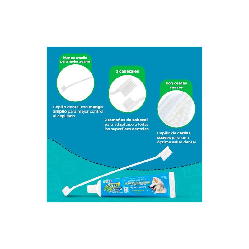 Fancy Pets Kit Dental con Pasta y Cepillo para Perro,