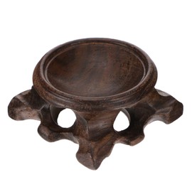 DOITOOL Wooden Stand for Crystal Sphere Quartz Ball Holders Wood Display Stand Base Orb Egg Base Decorative