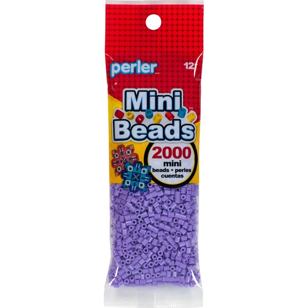 Perler 80-14108 Mini Fuse Bead Craft Supplies, 2000pcs, Pastel Purple Lavender